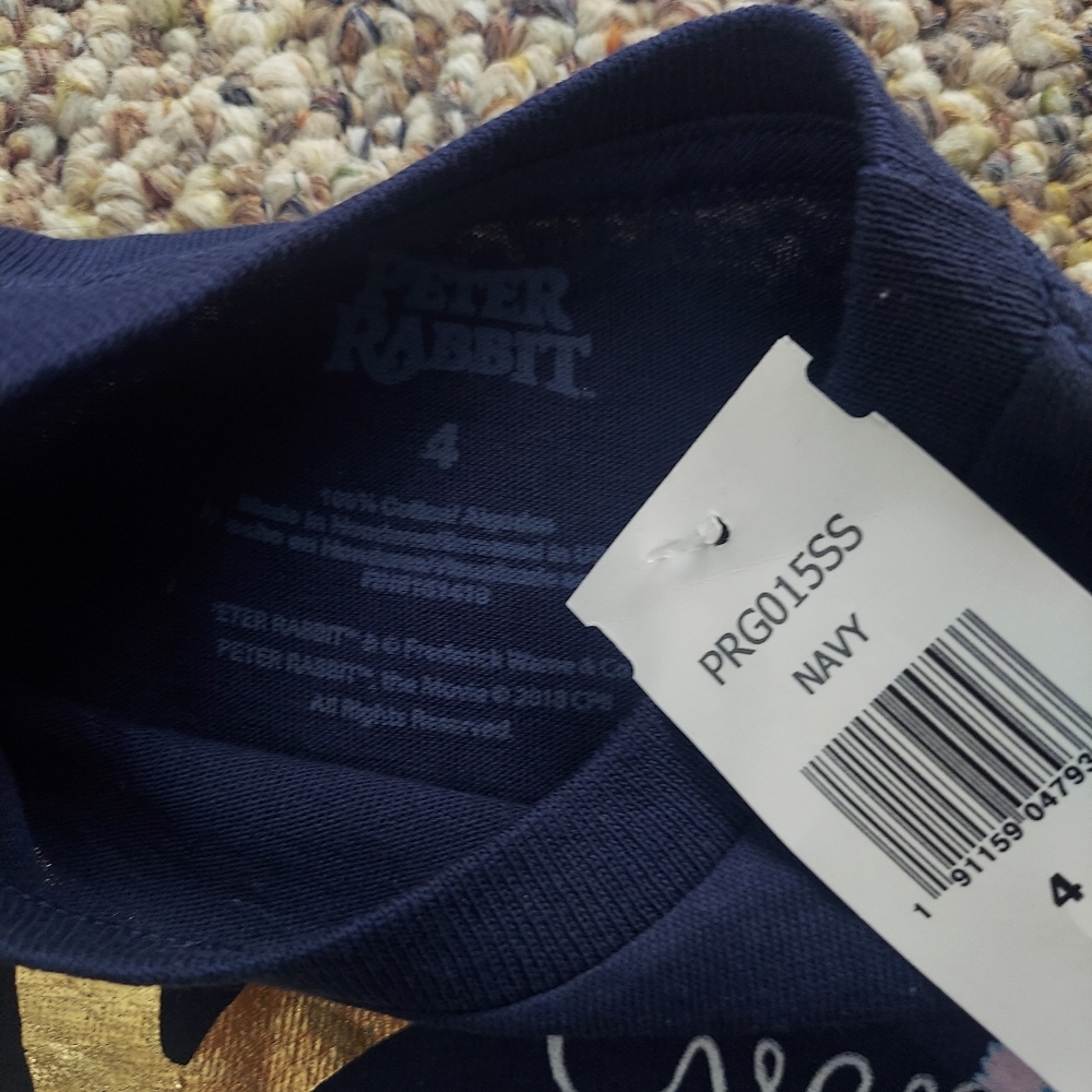 Navy Peter Rabbit T-Shirt Size 4 - Picture 3 of 4